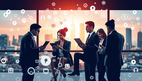 A conceptual illustration representing "online petition integration tactics" in a dynamic, engaging manner. In the foreground, feature diverse individuals engaged in collaborative digital discussions, dressed in professional business attire, using laptops and tablets to sign and promote petitions. The middle ground shows a vibrant mix of social media icons and interconnected web links symbolizing online networks and community engagement. In the background, a soft-focus city skyline represents the wider societal impact of these efforts, illuminated by warm, natural light to evoke a sense of hope and activism. The overall mood is empowering and modern, capturing the essence of digital activism and community mobilization. Use a wide-angle lens effect to create depth and perspective, emphasizing the combination of technology and human interaction in advancing important causes. A conceptual illustration representing "online petition integration tactics" in a dynamic, engaging manner. In the foreground, feature diverse individuals engaged in collaborative digital discussions, dressed in professional business attire, using laptops and tablets to sign and promote petitions. The middle ground shows a vibrant mix of social media icons and interconnected web links symbolizing online networks and community engagement. In the background, a soft-focus city skyline represents the wider societal impact of these efforts, illuminated by warm, natural light to evoke a sense of hope and activism. The overall mood is empowering and modern, capturing the essence of digital activism and community mobilization. Use a wide-angle lens effect to create depth and perspective, emphasizing the combination of technology and human interaction in advancing important causes.