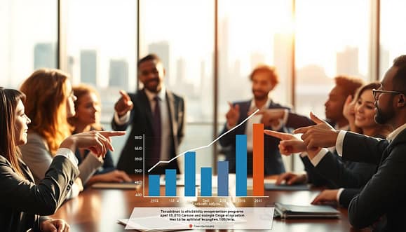 A detailed cost-benefit analysis chart showcasing the impact of activist recognition programs, placed prominently in the foreground. The middle layer features diverse hands of activists engaged in discussions, pointing at the chart, dressed in professional business attire, symbolizing collaboration and motivation. In the background, a soft-focus office environment with glass windows reflects a city skyline, suggesting empowerment and progress. Warm, natural lighting filters through the windows, creating an uplifting atmosphere, accentuating the sense of positivity and growth in the workplace. The image captures a blend of professionalism and teamwork, conveying the importance of recognizing change-makers in a structured, analytical way without any visible text or branding elements. A detailed cost-benefit analysis chart showcasing the impact of activist recognition programs, placed prominently in the foreground. The middle layer features diverse hands of activists engaged in discussions, pointing at the chart, dressed in professional business attire, symbolizing collaboration and motivation. In the background, a soft-focus office environment with glass windows reflects a city skyline, suggesting empowerment and progress. Warm, natural lighting filters through the windows, creating an uplifting atmosphere, accentuating the sense of positivity and growth in the workplace. The image captures a blend of professionalism and teamwork, conveying the importance of recognizing change-makers in a structured, analytical way without any visible text or branding elements.